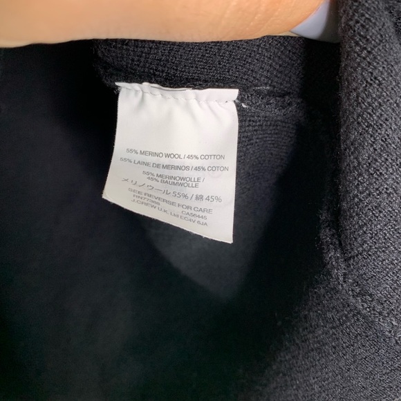 J. Crew black subtle boat neck merino wool sweater - Picture 6 of 8